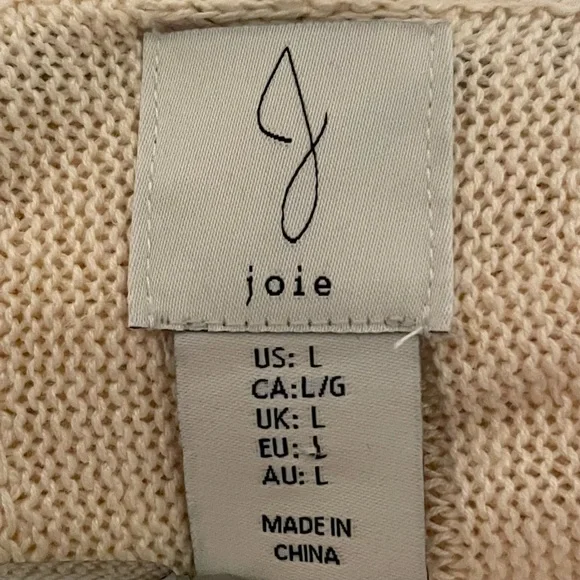 Joie Cardigan Sweater Women's Large Yellow Open Front Textured Linen Blend NWT - Picture 8 of 9
